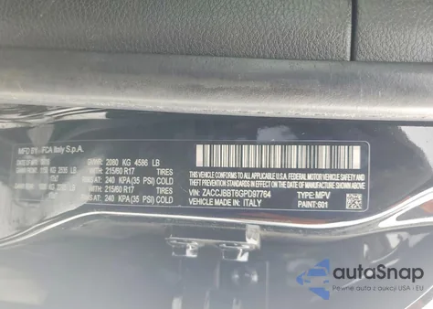 2016 Jeep Renegade Latitude из США, поврежденный, VIN ZACCJBBT6GPD97764